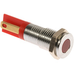 RS PRO Red Panel Mount Indicator, 2V dc, 8mm Mounting Hole Size, Solder Tab Termination