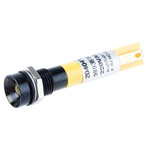 RS PRO Yellow Panel Mount Indicator, 230V ac, 8mm Mounting Hole Size