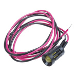 RS PRO Yellow Panel Mount Indicator, 12V dc, 8mm Mounting Hole Size, Lead Wires Termination