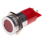RS PRO Red Panel Mount Indicator, 22mm Mounting Hole Size, Solder Tab Termination