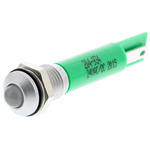 RS PRO Green Panel Mount Indicator, 24V ac/dc, 8mm Mounting Hole Size, Solder Tab Termination, IP67