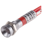 RS PRO Red Panel Mount Indicator, 8mm Mounting Hole Size, Solder Tab Termination, IP67