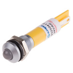 RS PRO Yellow Panel Mount Indicator, 8mm Mounting Hole Size, Solder Tab Termination, IP67