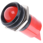 RS PRO Red Panel Mount Indicator, 24V dc, 22mm Mounting Hole Size, Solder Tab Termination
