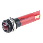 RS PRO Red Panel Mount Indicator, 130V ac, 12mm Mounting Hole Size, IP67