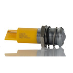 RS PRO Yellow Panel Mount Indicator, 14mm Mounting Hole Size, Solder Tab Termination, IP67