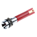 RS PRO Red Panel Mount Indicator, 12V, 8mm Mounting Hole Size, Solder Tab Termination, IP67