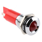 RS PRO Red Panel Mount Indicator, 16mm Mounting Hole Size, Solder Tab Termination