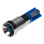 RS PRO Blue Panel Mount Indicator, 2V dc, 8mm Mounting Hole Size, Solder Tab Termination