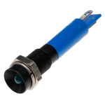 RS PRO Blue Panel Mount Indicator, 12V dc, 6mm Mounting Hole Size, Solder Tab Termination