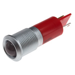 RS PRO Red Panel Mount Indicator, 14mm Mounting Hole Size, Solder Tab Termination, IP67