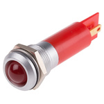 RS PRO Red Panel Mount Indicator, 230V ac, 12mm Mounting Hole Size, IP67