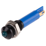 RS PRO Blue Panel Mount Indicator, 12V dc, 6mm Mounting Hole Size, Solder Tab Termination