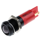 RS PRO Red Panel Mount Indicator, 12V, 14mm Mounting Hole Size, Solder Tab Termination, IP67