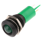 RS PRO Green Panel Mount Indicator, 115 V dc, 230V ac, 16mm Mounting Hole Size, Solder Tab Termination