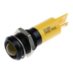 RS PRO Yellow Panel Mount Indicator, 24V dc, 14mm Mounting Hole Size, Solder Tab Termination