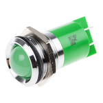 RS PRO Green Panel Mount Indicator, 110V ac, 22mm Mounting Hole Size, Solder Tab Termination