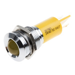 RS PRO Yellow Panel Mount Indicator, 16mm Mounting Hole Size, Solder Tab Termination