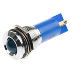 RS PRO Blue Panel Mount Indicator, 24V ac/dc, 16mm Mounting Hole Size, Solder Tab Termination