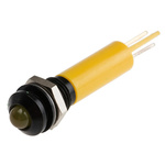 RS PRO Yellow Panel Mount Indicator, 8mm Mounting Hole Size, Solder Tab Termination, IP67