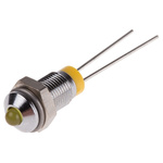 RS PRO Yellow Panel Mount Indicator, 2V dc, 6mm Mounting Hole Size, Lead Pin Termination