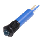 RS PRO Blue Panel Mount Indicator, 24V dc, 8mm Mounting Hole Size, Solder Tab Termination