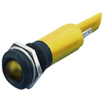RS PRO Yellow Panel Mount Indicator, 12mm Mounting Hole Size, Solder Tab Termination, IP67