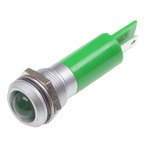 RS PRO Green Panel Mount Indicator, 230V ac, 12mm Mounting Hole Size, IP67