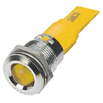 RS PRO Yellow Panel Mount Indicator, 22mm Mounting Hole Size, Solder Tab Termination