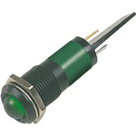 RS PRO Green Panel Mount Indicator, 110V ac, 14mm Mounting Hole Size, Solder Tab Termination, IP67