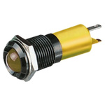 RS PRO Yellow Panel Mount Indicator, 12V dc, 14mm Mounting Hole Size, Solder Tab Termination, IP67