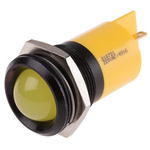 RS PRO Yellow Panel Mount Indicator, 230V ac, 22mm Mounting Hole Size