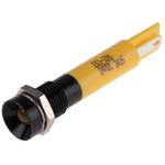 RS PRO Yellow Panel Mount Indicator, 24V dc, 8mm Mounting Hole Size, Solder Tab Termination