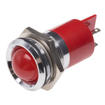 RS PRO Red Panel Mount Indicator, 12V, 22mm Mounting Hole Size, Solder Tab Termination