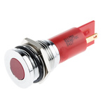 RS PRO Red Panel Mount Indicator, 16mm Mounting Hole Size, Solder Tab Termination