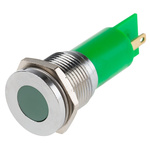 RS PRO Green Panel Mount Indicator, 16mm Mounting Hole Size, Solder Tab Termination, IP67