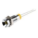 RS PRO Yellow Panel Mount Indicator, 2V dc, 6mm Mounting Hole Size, Lead Pin Termination