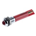 RS PRO Red Panel Mount Indicator, 8mm Mounting Hole Size, Solder Tab Termination, IP67
