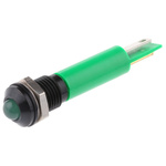 RS PRO Green Panel Mount Indicator, 24V dc, 8mm Mounting Hole Size, Faston, Solder Lug Termination, IP67