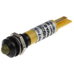 RS PRO Yellow Panel Mount Indicator, 8mm Mounting Hole Size, Solder Tab Termination, IP67