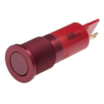 RS PRO Red Panel Mount Indicator, 24V dc, 14mm Mounting Hole Size, Faston, Solder Lug Termination, IP67