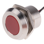 RS PRO Red Panel Mount Indicator, 220V ac, 22mm Mounting Hole Size, Lead Wires Termination, IP67