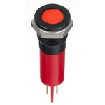 RS PRO Red Panel Mount Indicator, 24V dc, 12mm Mounting Hole Size, Faston, Solder Lug Termination, IP67
