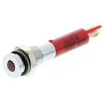 RS PRO Red Panel Mount Indicator, 24V dc, 6mm Mounting Hole Size, Solder Tab Termination, IP67
