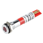 RS PRO Red Panel Mount Indicator, 24V dc, 8mm Mounting Hole Size, Solder Tab Termination, IP67
