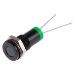 RS PRO Green Panel Mount Indicator, 2V dc, 8mm Mounting Hole Size, IP67