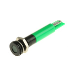 RS PRO Green Panel Mount Indicator, 220V ac, 8mm Mounting Hole Size, Solder Tab Termination, IP67