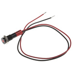 RS PRO Red Panel Mount Indicator, 24V dc, 6mm Mounting Hole Size, Lead Wires Termination, IP67