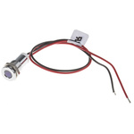 RS PRO White Panel Mount Indicator, 2V dc, 8mm Mounting Hole Size, Lead Wires Termination, IP67
