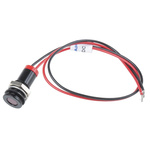RS PRO Red Panel Mount Indicator, 2V dc, 8mm Mounting Hole Size, Lead Wires Termination, IP67